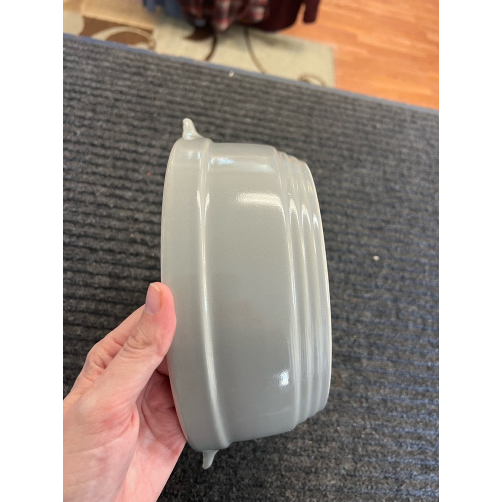 Vintage General Electric Refrigerator Yellow and Gray Hall Ovenware Dish, No Lid - Picture 9 of 10